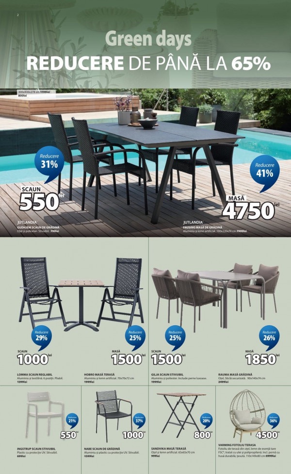 Скидки в JYSK с 1 по 12 апреля 2025 до 65% по акции Green Days JYSK: обзор товаров и цен