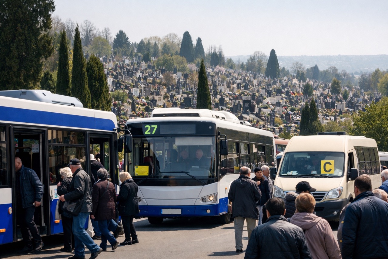 Какие автобусы отменили на Родительский день в Кишинёве: бесплатные маршруты и как доехать до кладбища Святого Лазаря 19–20 апреля 2026.