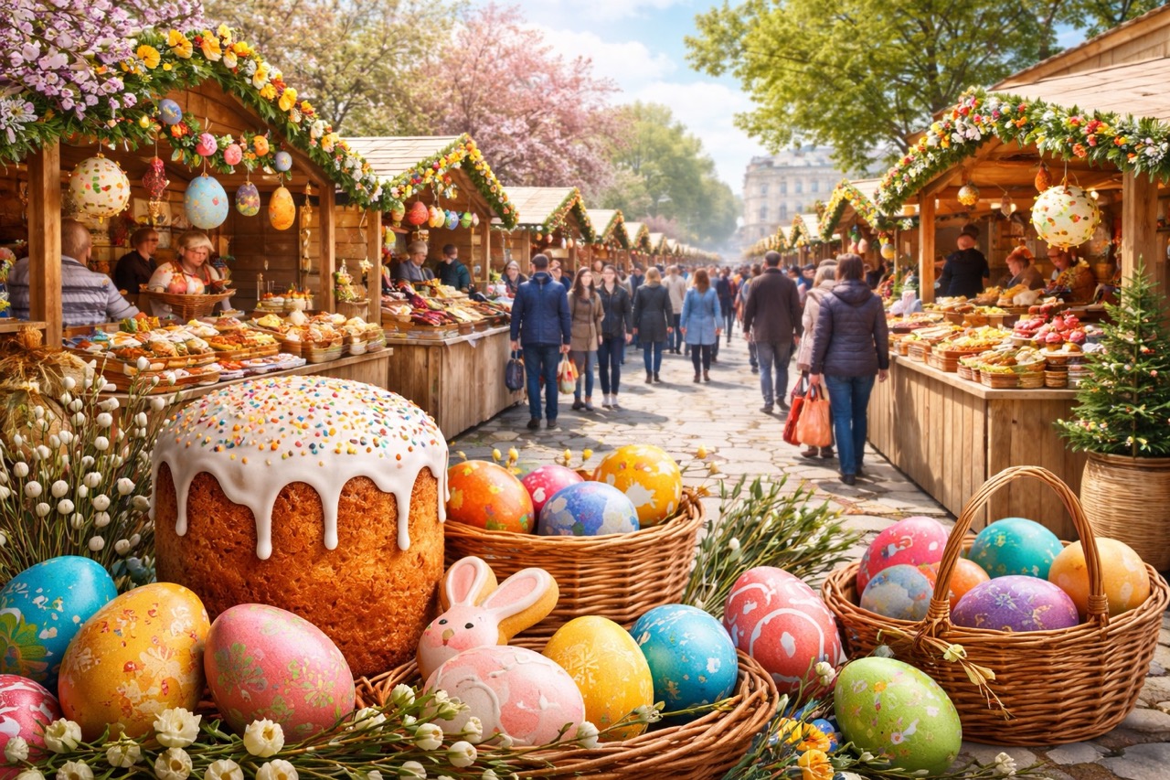 Пасхальная ярмарка в Бельцах пройдет 15–17 апреля 2026 на улице Индепенденцей. Где искать Târgul Pascal, часы работы и что можно купить.