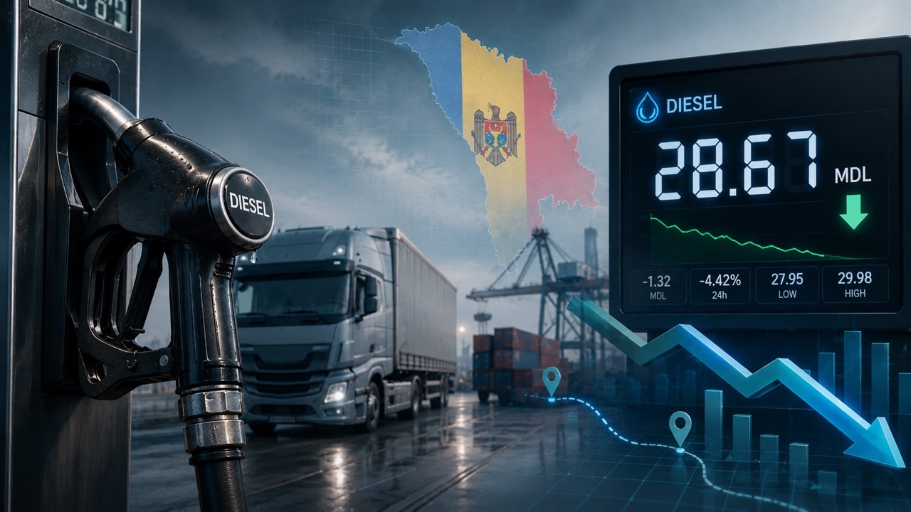 Дизельное топливо в Молдове 29 мая 2026 стоит 28,67 лея за литр. Узнайте цену, динамику, стоимость полного бака и данные НАРЭ.