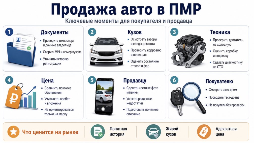 Продажа авто в ПМР: на что обращать внимание