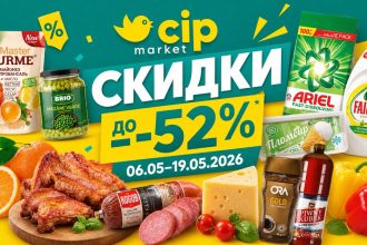 Скидки в Cip Market и Mega Cip с 6 по 19 мая 2026: продукты, напитки, сладости, мясо, молочка и бытовая химия по выгодным ценам.