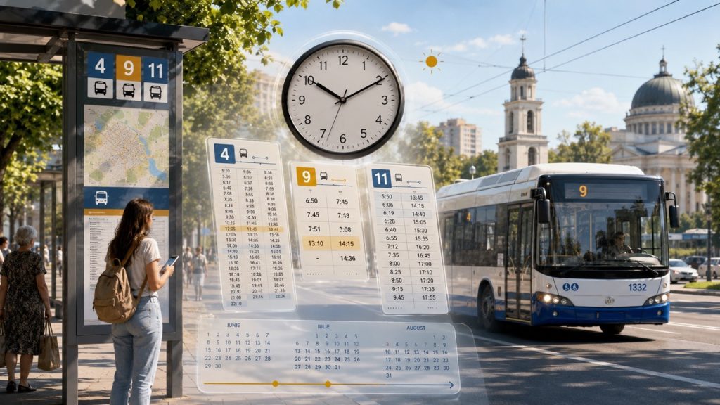 Автобусы № 4, 9, 11 в Кишинёве меняют расписание с 15 июня по 29 августа 2026 года: какой новый график