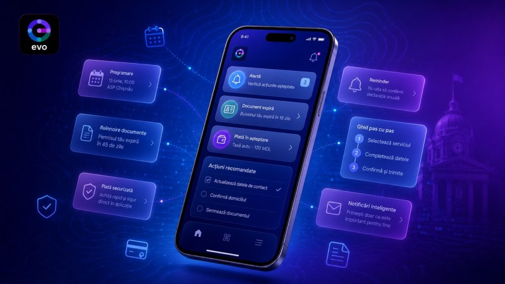 Что нового в приложении EVO 2.0 в Молдове: новые модули и изменения в цифровом кошельке