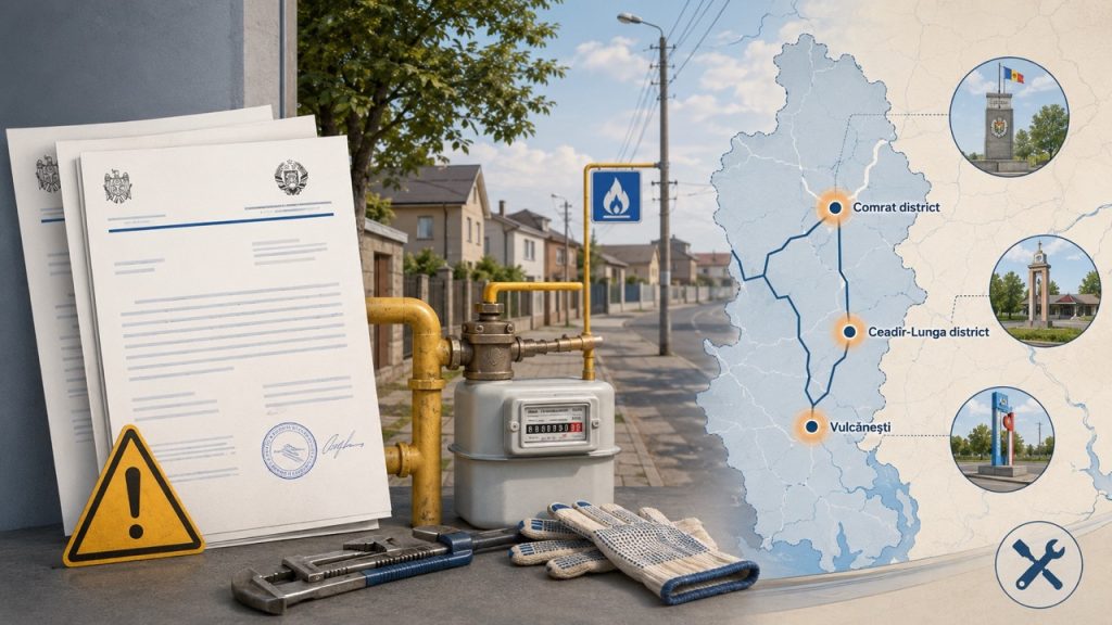 Где будут отключать газ в Гагаузии с 15 июня по 3 июля 2026 года: точный список адресов