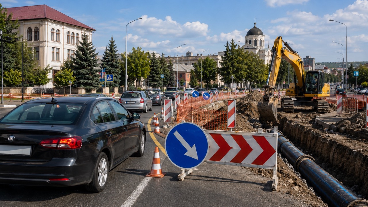 Ремонт водопровода в Комрате с 3 июля 2026 изменит движение на улицах Победа, Третьякова и Ленина. Что важно знать водителям.