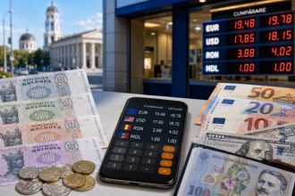 Курс валют в Молдове на 23 июня 2026: евро, доллар, румынский лей, гривна и рубль по НБМ, банкам и обменным пунктам.