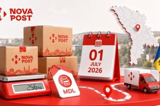 Новые тарифы Nova Post в Молдове с 1 июля 2026: сколько стоит отправить посылку по городу, между городами, в село, курьер и упаковка.