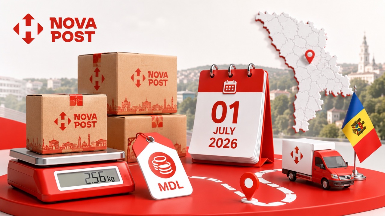 Новые тарифы Nova Post в Молдове с 1 июля 2026: сколько стоит отправить посылку по городу, между городами, в село, курьер и упаковка.