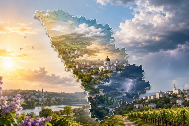 Погода в Молдове 5 июня 2026 по городам и регионам: Кишинев, Бельцы, Сороки, Комрат, Кагул, Тирасполь, грозы и температура.