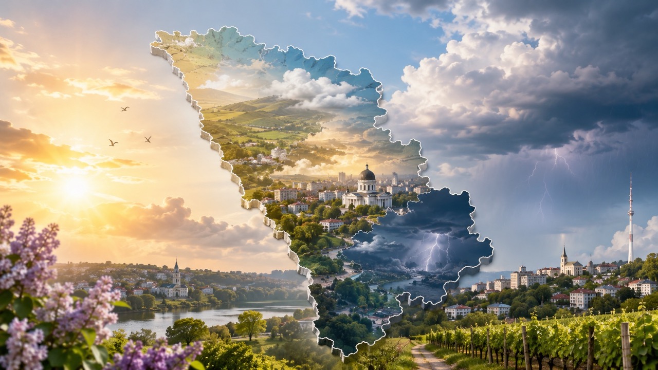 Погода в Молдове 5 июня 2026 по городам и регионам: Кишинев, Бельцы, Сороки, Комрат, Кагул, Тирасполь, грозы и температура.