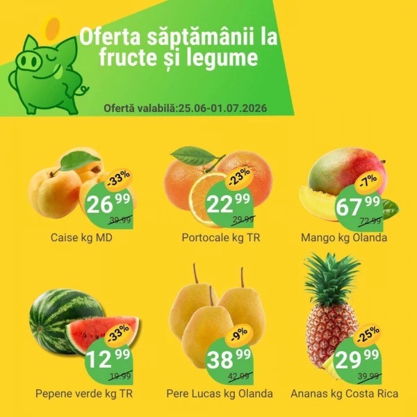 Еженедельное предложение на фрукты и овощи в Local: скидки до -34% в акции Oferta săptămânii 25.06–01.07.2026