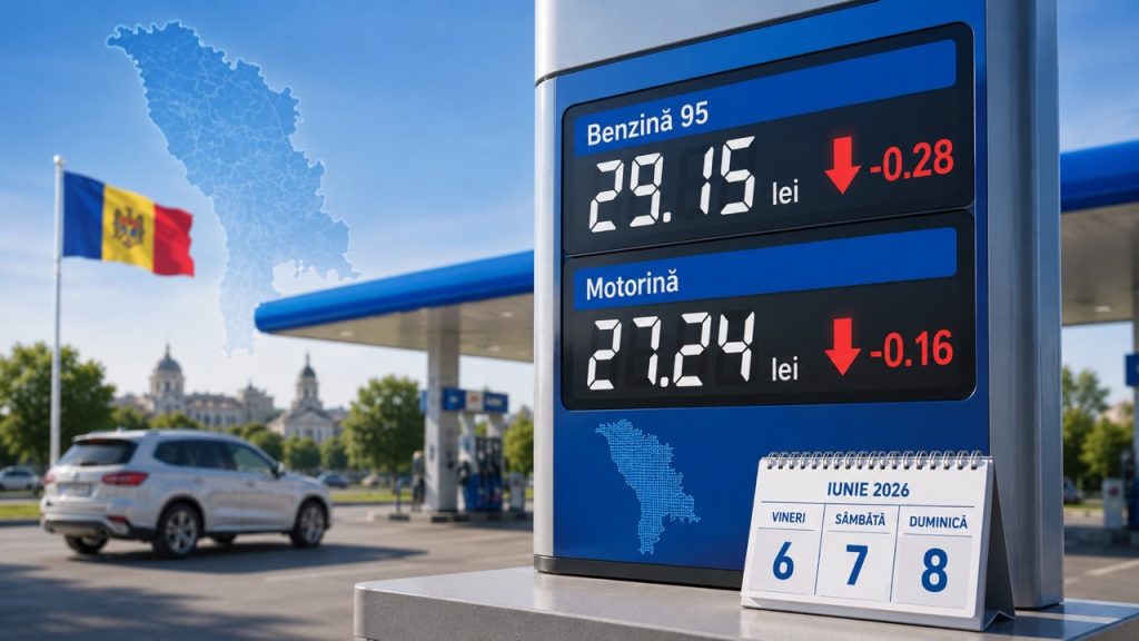 Топливо в Молдове подешевеет на выходных 6–8 июня 2026: сколько стоит бензин и дизель на АЗС