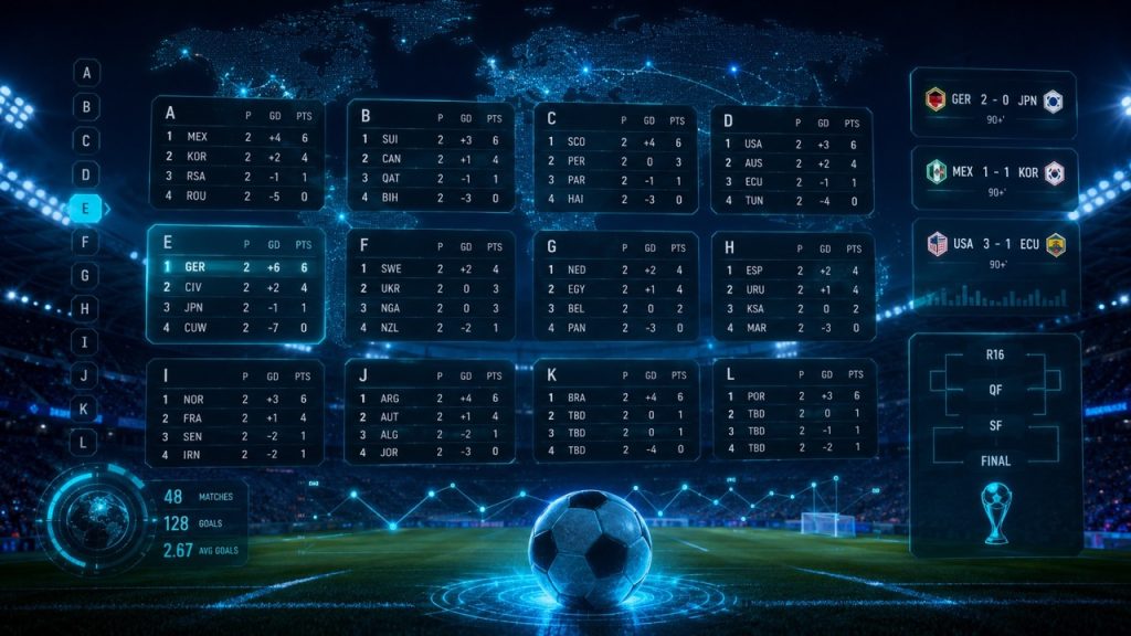 Какая турнирная таблица ЧМ-2026 по футболу на 17 июня