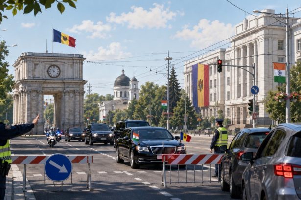 Центр Кишинева и дорогу в аэропорт частично перекрыли 20 июля. Причины ограничений, время их действия, маршруты объезда и программу визита.