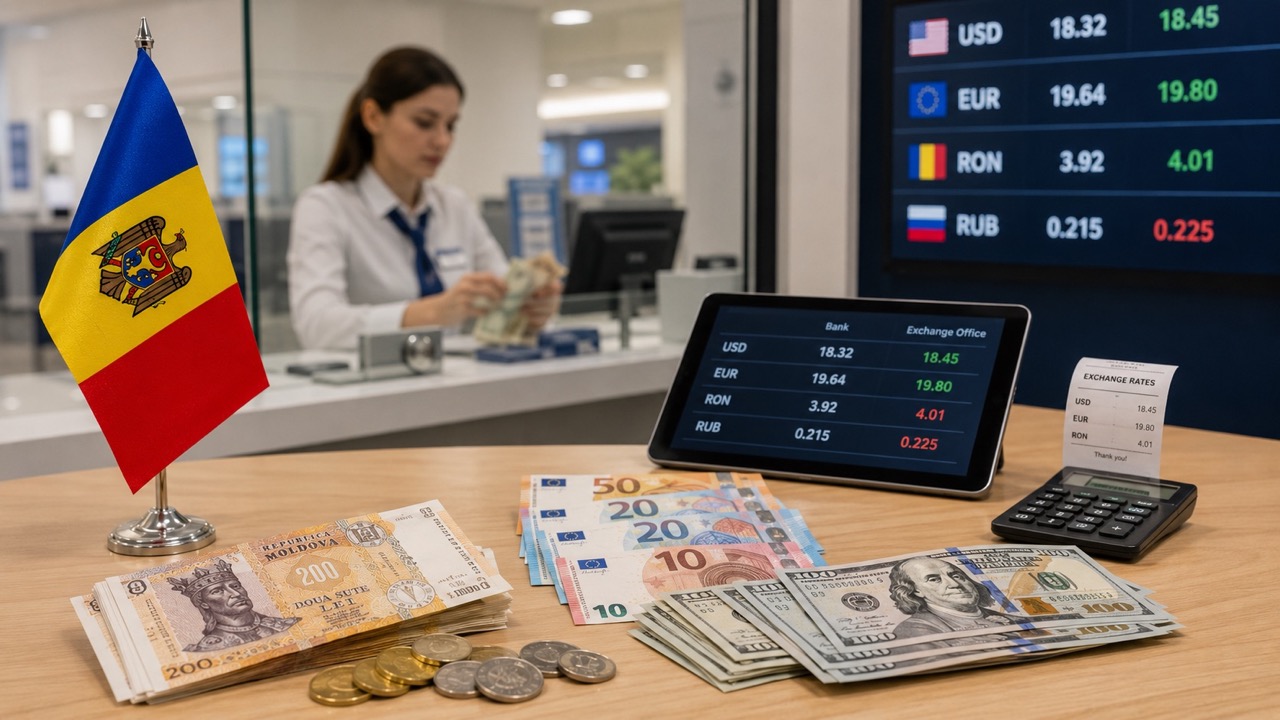 Курс валют в Молдове на 20 июля 2026: евро, доллар, гривна и румынский лей. Сравнение котировок НБМ, банков и обменников Кишинева сегодня.