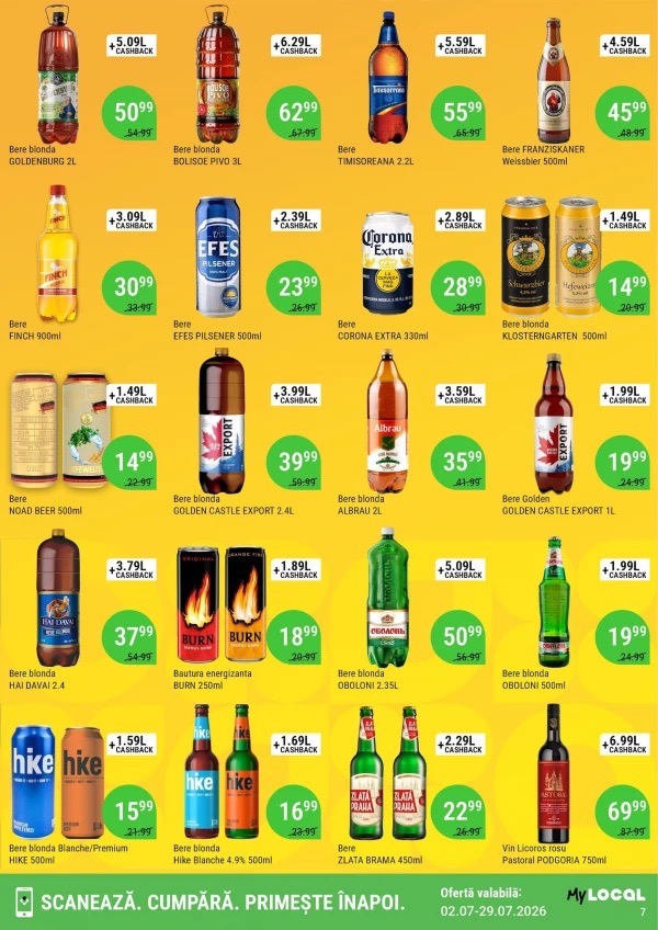 Скидкив  Local с 2 по 29 июля 2026: акция «10% înapoi», кэшбэк до 43,09 лея и скидка до 271 лея