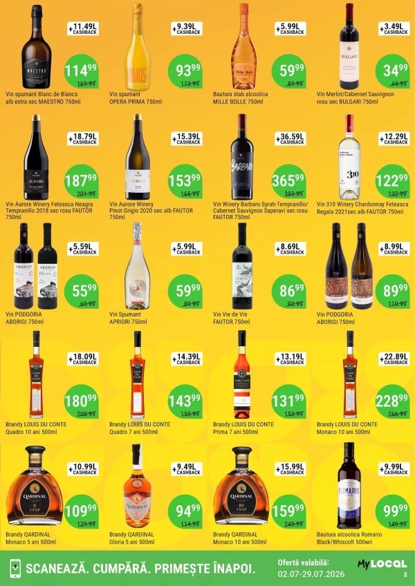 Скидкив  Local с 2 по 29 июля 2026: акция «10% înapoi», кэшбэк до 43,09 лея и скидка до 271 лея