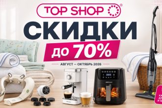 Скидки Top Shop с августа по октябрь 2026 достигают 70%. Цены на Dormeo, Delimano, Wellneo, Rovus, кроссовки, массажеры и товары для дома.