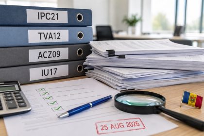 До 25 августа 2026 нужно уплатить налоги и взносы за июль. Формы IPC21, IU17, TVA12, ACZ09, сроки, платежи и суммы для бизнеса.
