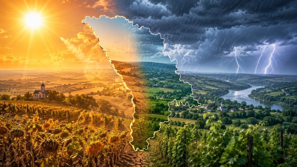 Погода в Молдове 6–8 августа 2026: где будет жара до +38°C и когда придут грозы