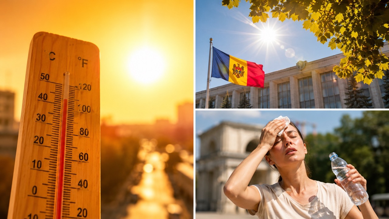 Желтый код жары в Молдове 20 августа: температура местами достигнет +36°C. Прогноз для Кишинева, Кагула, Бельц и других городов страны.