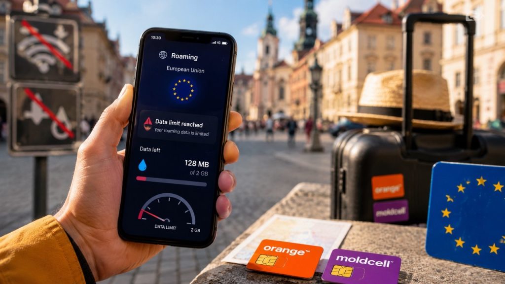 Почему в роуминге ЕС закончился бесплатный интернет: лимиты Orange и Moldcell в 2026 году