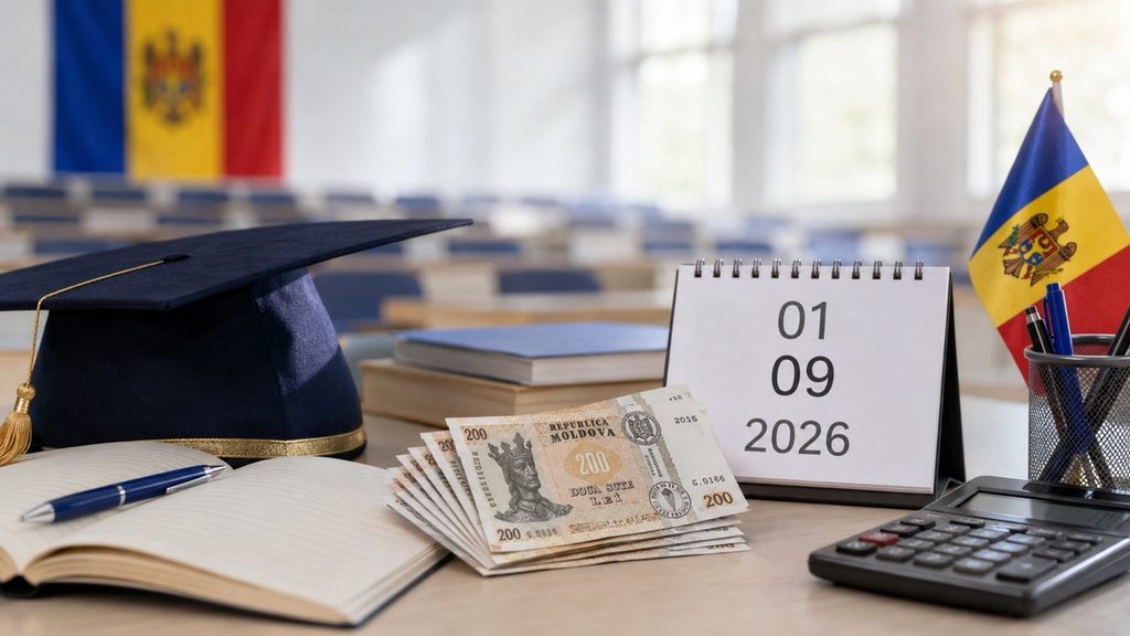 Стипендии в Молдове с 1 сентября 2026: суммы и проходные баллы