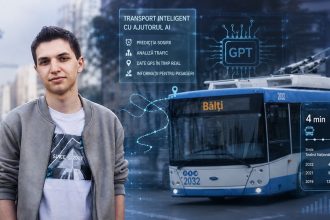 Студент из Румынии получил €60 тысяч на ИИ-платформу. Как Urban Way будет прогнозировать прибытие автобусов и троллейбусов в Бельцах.