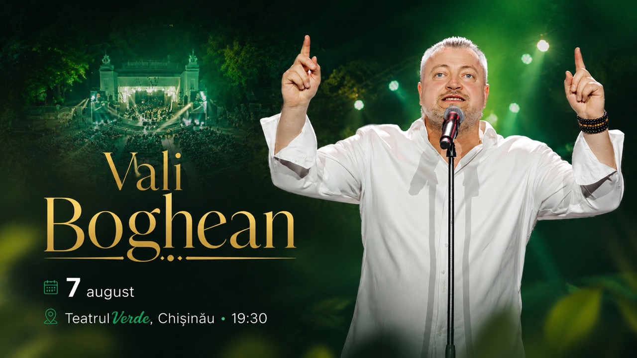 Vali Boghean выступит в Зеленом театре Кишинева 7 августа 2026 года. Время концерта, программа, стоимость билетов и где купить их онлайн.