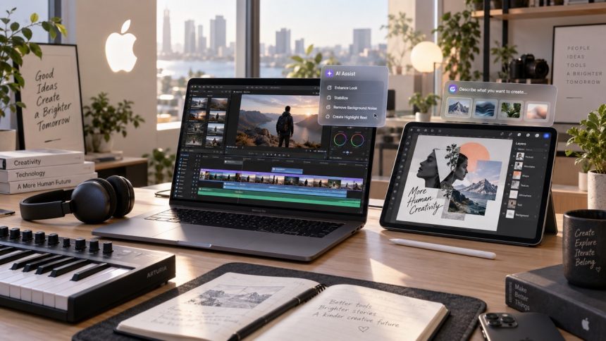Что такое Apple Creator Studio, какие приложения и AI-функции входят, сколько стоит подписка в 2026 и как подключить на Mac, iPad и iPhone.