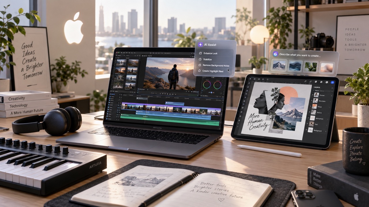 Что такое Apple Creator Studio, какие приложения и AI-функции входят, сколько стоит подписка в 2026 и как подключить на Mac, iPad и iPhone.