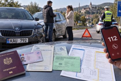 Попали в ДТП в Румынии на машине с молдавскими номерами: куда звонить, когда нужен 112, как оформить аварию и какие документы собрать.
