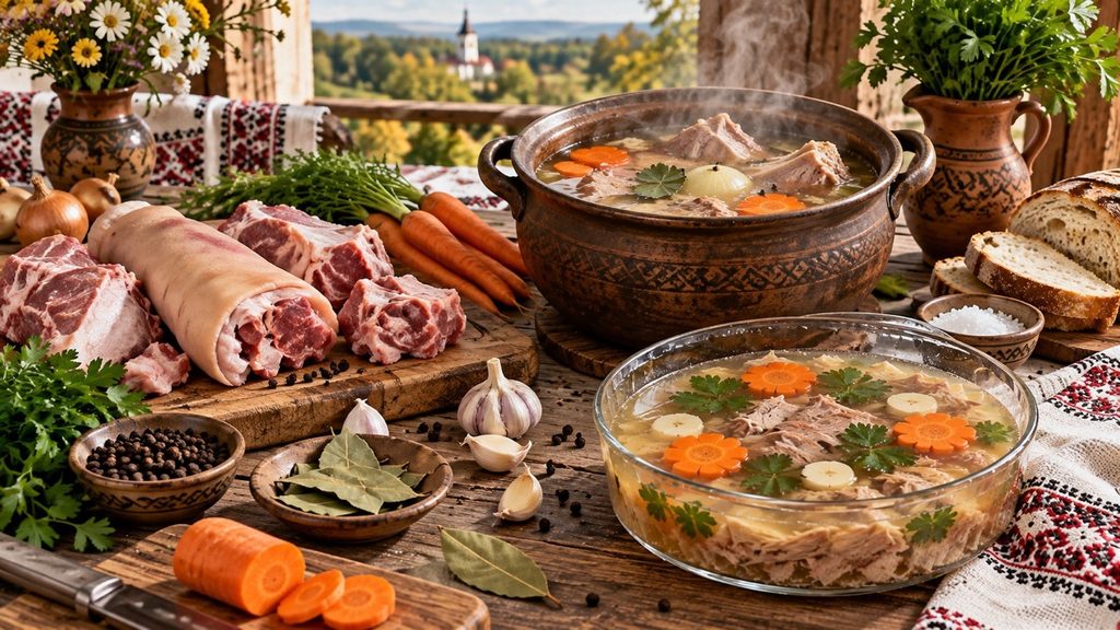 Холодец молдавский: рецепт răcituri из петуха