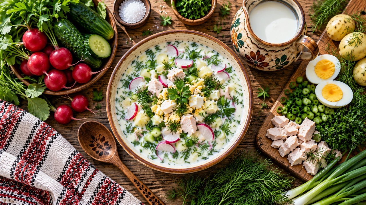 Куриный окрошник по-молдавски: рецепт на 4–6 порций с кефиром, овощами и зеленью. Ингредиенты, 10 шагов, КБЖУ, варианты замен и подача.