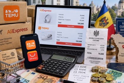 С 1 октября посылки Temu и AliExpress в Молдове обложат НДС 20% и сбором 12 леев. Расчёты заказов на 50, 100 и 150 евро и правила оплаты.