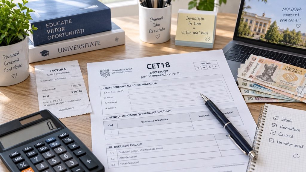 CET18 в Молдове: как вернуть часть денег за университет, курсы и обучение ребёнка