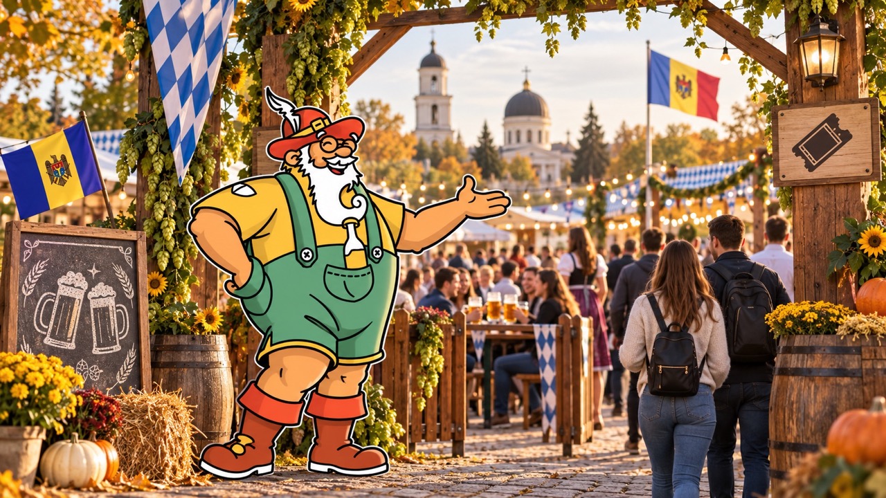 Oktoberfest в Кишинёве 19 сентября 2026: цена билета, программа, вход детям, адрес Keller Holz в Будештах, парковка и бесплатный транспорт.