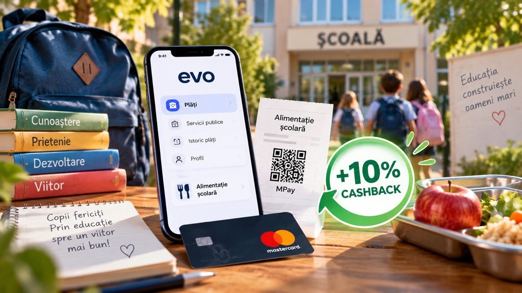 Как в Молдове оплачивать питание в школе через EVO и возвращать 10%