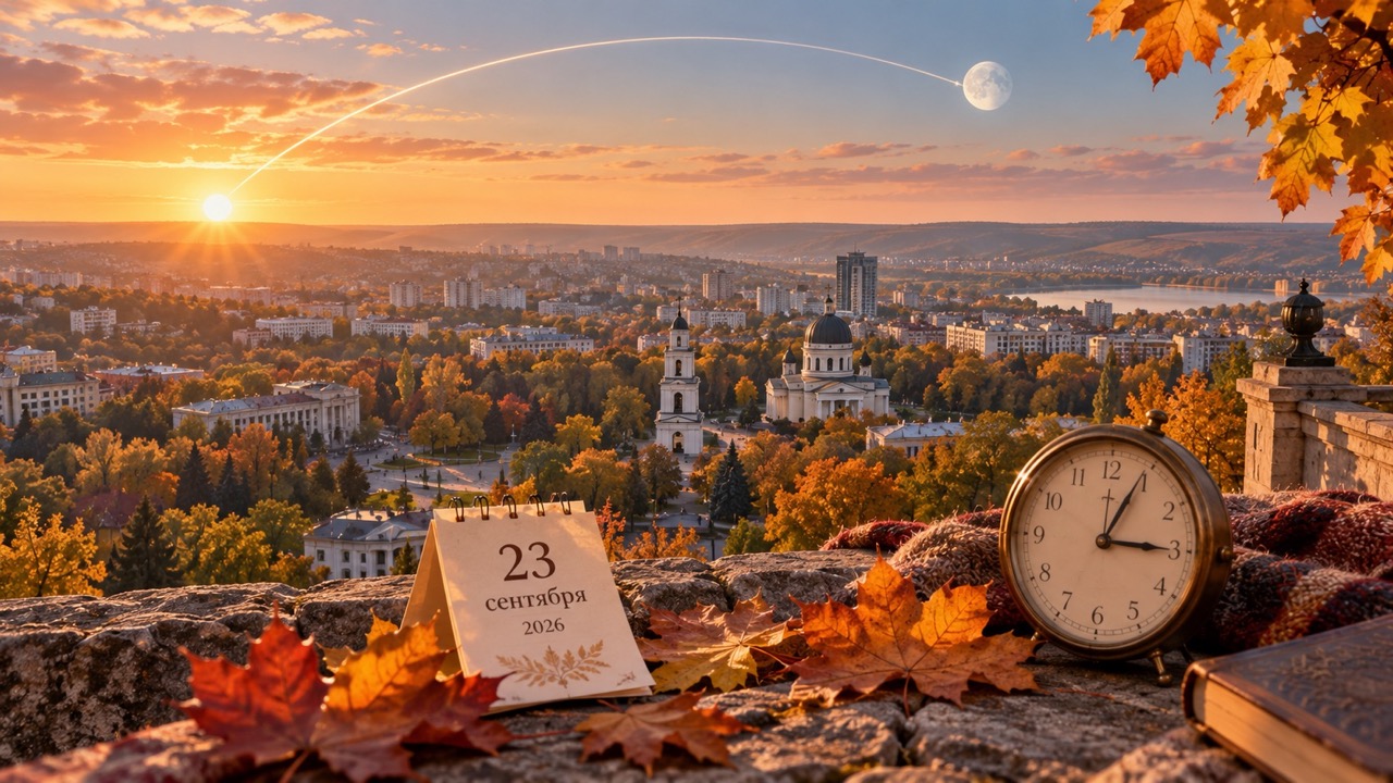 Осеннее равноденствие 2026 в Молдове наступит 23 сентября в 03:05. Узнайте длину дня в Кишинёве, время заката и что изменится осенью.