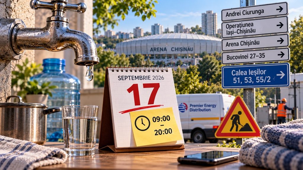 Где отключат воду в Кишиневе 17 сентября 2026 года: адреса в Ставченах