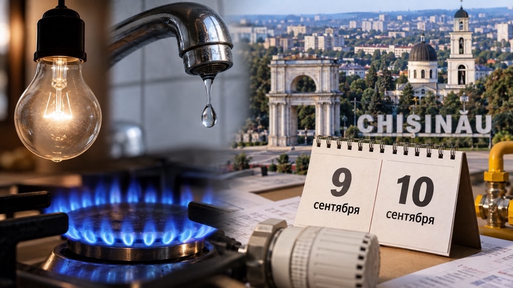 Кто в Кишиневе останется без света, воды и газа 9–10 сентября