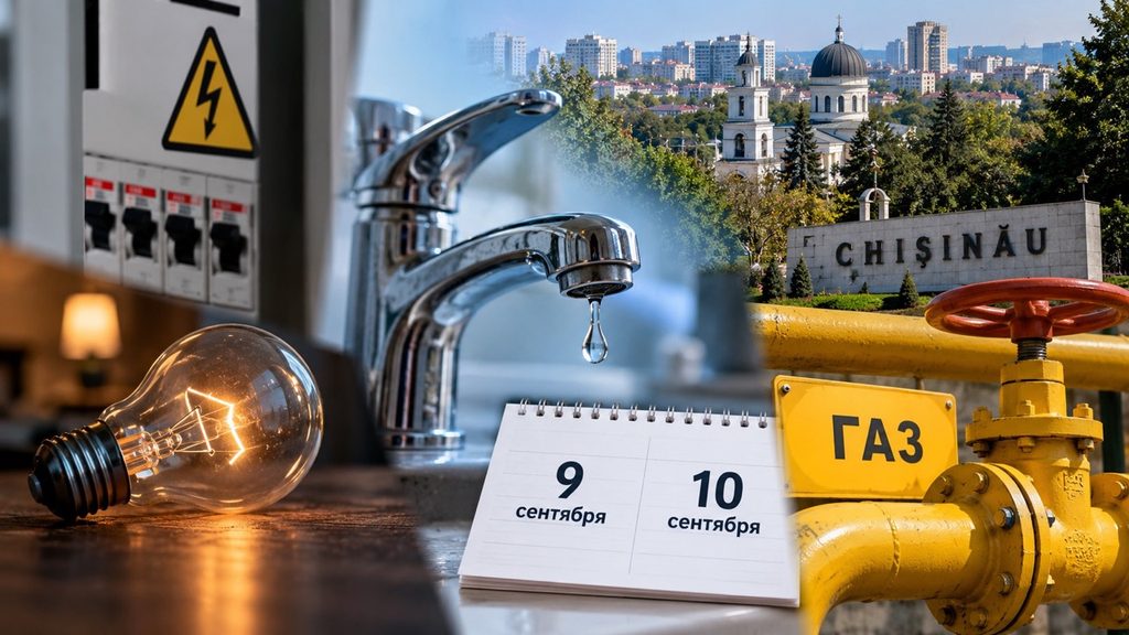 Кто в Кишиневе останется без света, воды и газа 9–10 сентября