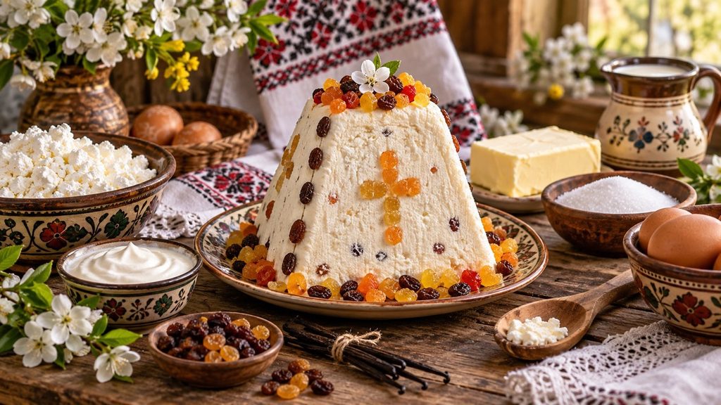 Пасха творожная по-молдавски с изюмом и орехами: простой рецепт