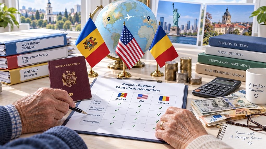 Пенсия за стаж в США и Румынии: как гражданин Молдовы сможет воспользоваться новым соглашением