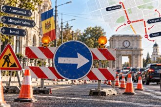 Перекрытие дорог Кишинев сегодня, 28 сентября: какие улицы закрыты, время ограничений на Армянской, Измаильской, Варлаама и карта участков.