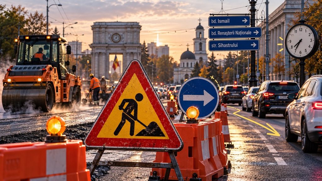 Какие улицы перекрыты в Кишиневе с 28 сентября 2026 и где пробки сегодня