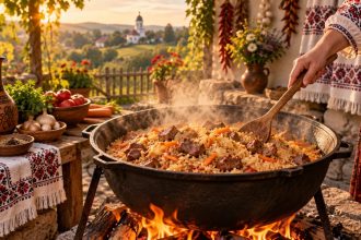 Плов по-молдавски с мясом и рассыпчатым рисом: точные пропорции на 4–6 порций, пошаговый рецепт, КБЖУ, замены продуктов, подача и советы.