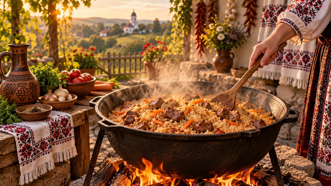 Плов по-молдавски с мясом и рассыпчатым рисом: точные пропорции на 4–6 порций, пошаговый рецепт, КБЖУ, замены продуктов, подача и советы.