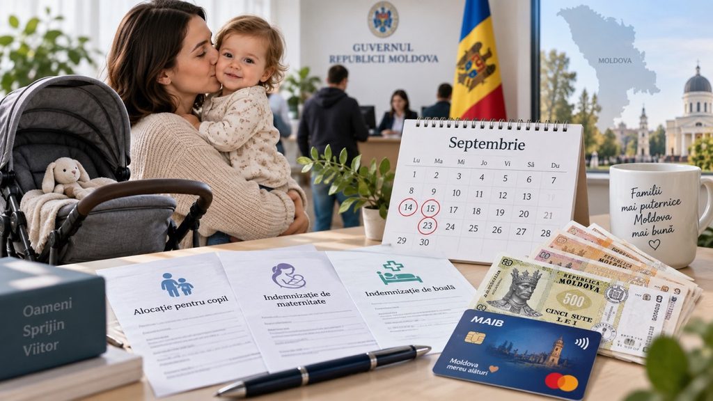 Когда придут пособия в Молдове в сентябре: выплаты 14, 15 и 22 сентября